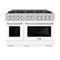 48 in. 6.7 cu. ft. Select Double Oven Dual Fuel Range with 8 Burner Gas Cooktop