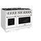 48 in. 6.7 cu. ft. Select Double Oven Dual Fuel Range with 8 Burner Gas Cooktop