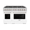 48 in. 6.7 cu. ft. Select Double Oven Dual Fuel Range with 8 Burner Gas Cooktop