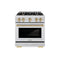 Autograph Edition 30 in. 4.2 cu. ft. Select Dual Fuel Range with 4 Burner Gas Cooktop and Electric Convection Oven