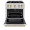 Autograph Edition 30 in. 4.2 cu. ft. Select Dual Fuel Range with 4 Burner Gas Cooktop and Electric Convection Oven
