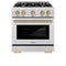 Autograph Edition 30 in. 4.2 cu. ft. Select Dual Fuel Range with 4 Burner Gas Cooktop and Electric Convection Oven