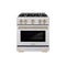 Autograph Edition 30 in. 4.2 cu. ft. Select Dual Fuel Range with 4 Burner Gas Cooktop and Electric Convection Oven