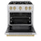 Autograph Edition 30 in. 4.2 cu. ft. Select Dual Fuel Range with 4 Burner Gas Cooktop and Electric Convection Oven