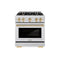 Autograph Edition 30 in. 4.2 cu. ft. Select Dual Fuel Range with 4 Burner Gas Cooktop and Electric Convection Oven