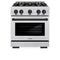 Autograph Edition 30 in. 4.2 cu. ft. Select Dual Fuel Range with 4 Burner Gas Cooktop and Electric Convection Oven
