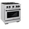 Autograph Edition 30 in. 4.2 cu. ft. Select Dual Fuel Range with 4 Burner Gas Cooktop and Electric Convection Oven