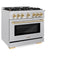 Autograph Edition 36 in. 5.2 cu. ft. Select Dual Fuel Range with 6 Burner Gas Cooktop and Electric Convection Oven