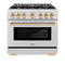 Autograph Edition 36 in. 5.2 cu. ft. Select Dual Fuel Range with 6 Burner Gas Cooktop and Electric Convection Oven