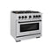 Autograph Edition 36 in. 5.2 cu. ft. Select Dual Fuel Range with 6 Burner Gas Cooktop and Electric Convection Oven