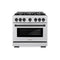 Autograph Edition 36 in. 5.2 cu. ft. Select Dual Fuel Range with 6 Burner Gas Cooktop and Electric Convection Oven