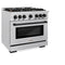 Autograph Edition 36 in. 5.2 cu. ft. Select Dual Fuel Range with 6 Burner Gas Cooktop and Electric Convection Oven