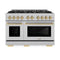 Autograph Edition 48 in. 6.7 cu. ft. Select Double Oven Dual Fuel Range with 8 Burner Gas Cooktop