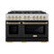 Autograph Edition 48 in. 6.7 cu. ft. Select Double Oven Dual Fuel Range with 8 Burner Gas Cooktop