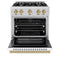 Autograph Edition 30 in. 4.2 cu. ft. Select Dual Fuel Range with 4 Burner Gas Cooktop and Electric Convection Oven