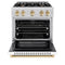 Autograph Edition 30 in. 4.2 cu. ft. Select Dual Fuel Range with 4 Burner Gas Cooktop and Electric Convection Oven