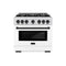 Autograph Edition 36 in. 5.2 cu. ft. Select Dual Fuel Range with 6 Burner Gas Cooktop and Electric Convection Oven