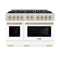 Autograph Edition 48 in. 6.7 cu. ft. Select Double Oven Dual Fuel Range with 8 Burner Gas Cooktop