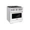 30 in. 4.2 cu. ft. Select Dual Fuel Range with 4 Burner Gas Cooktop and Electric Convection Oven