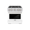 30 in. 4.2 cu. ft. Select Dual Fuel Range with 4 Burner Gas Cooktop and Electric Convection Oven