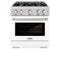 30 in. 4.2 cu. ft. Select Dual Fuel Range with 4 Burner Gas Cooktop and Electric Convection Oven