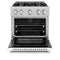 30 in. 4.2 cu. ft. Select Dual Fuel Range with 4 Burner Gas Cooktop and Electric Convection Oven