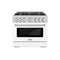 36 in. 5.2 cu. ft. Select Dual Fuel Range with 6 Burner Gas Cooktop and Electric Convection Oven