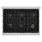 36 in. 5.2 cu. ft. Select Dual Fuel Range with 6 Burner Gas Cooktop and Electric Convection Oven