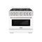 36 in. 5.2 cu. ft. Select Dual Fuel Range with 6 Burner Gas Cooktop and Electric Convection Oven
