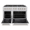 48 in. 6.7 cu. ft. Select Double Oven Dual Fuel Range with 8 Burner Gas Cooktop
