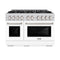 48 in. 6.7 cu. ft. Select Double Oven Dual Fuel Range with 8 Burner Gas Cooktop