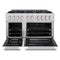 48 in. 6.7 cu. ft. Select Double Oven Dual Fuel Range with 8 Burner Gas Cooktop
