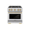 Autograph Edition 30 in. 4.2 cu. ft. Select Dual Fuel Range with 4 Burner Gas Cooktop and Electric Convection Oven