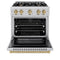 Autograph Edition 30 in. 4.2 cu. ft. Select Dual Fuel Range with 4 Burner Gas Cooktop and Electric Convection Oven