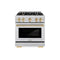 Autograph Edition 30 in. 4.2 cu. ft. Select Dual Fuel Range with 4 Burner Gas Cooktop and Electric Convection Oven