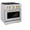 Autograph Edition 30 in. 4.2 cu. ft. Select Dual Fuel Range with 4 Burner Gas Cooktop and Electric Convection Oven