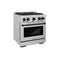 Autograph Edition 30 in. 4.2 cu. ft. Select Dual Fuel Range with 4 Burner Gas Cooktop and Electric Convection Oven