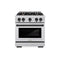 Autograph Edition 30 in. 4.2 cu. ft. Select Dual Fuel Range with 4 Burner Gas Cooktop and Electric Convection Oven