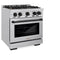 Autograph Edition 30 in. 4.2 cu. ft. Select Dual Fuel Range with 4 Burner Gas Cooktop and Electric Convection Oven