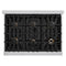 Autograph Edition 36 in. 5.2 cu. ft. Select Dual Fuel Range with 6 Burner Gas Cooktop and Electric Convection Oven