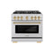 Autograph Edition 36 in. 5.2 cu. ft. Select Dual Fuel Range with 6 Burner Gas Cooktop and Electric Convection Oven