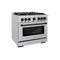 Autograph Edition 36 in. 5.2 cu. ft. Select Dual Fuel Range with 6 Burner Gas Cooktop and Electric Convection Oven