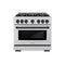 Autograph Edition 36 in. 5.2 cu. ft. Select Dual Fuel Range with 6 Burner Gas Cooktop and Electric Convection Oven