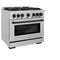 Autograph Edition 36 in. 5.2 cu. ft. Select Dual Fuel Range with 6 Burner Gas Cooktop and Electric Convection Oven