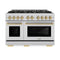 Autograph Edition 48 in. 6.7 cu. ft. Select Double Oven Dual Fuel Range with 8 Burner Gas Cooktop