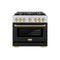 Autograph Edition 36 in. 5.2 cu. ft. Select Dual Fuel Range with 6 Burner Gas Cooktop and Electric Convection Oven