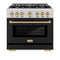 Autograph Edition 36 in. 5.2 cu. ft. Select Dual Fuel Range with 6 Burner Gas Cooktop and Electric Convection Oven