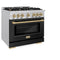 Autograph Edition 36 in. 5.2 cu. ft. Select Dual Fuel Range with 6 Burner Gas Cooktop and Electric Convection Oven