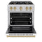 Autograph Edition 30 in. 4.2 cu. ft. Select Dual Fuel Range with 4 Burner Gas Cooktop and Electric Convection Oven