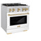 Autograph Edition 30 in. 4.2 cu. ft. Select Dual Fuel Range with 4 Burner Gas Cooktop and Electric Convection Oven